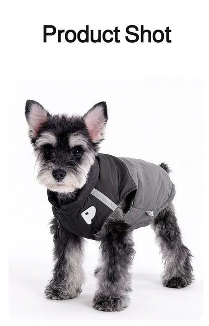 Winter warm pet clothes, trendy autumn and winter dog clothes, thickened dog cotton coat, cute