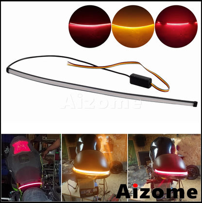 Motorcycle Rear Amber Sequentia Flowing Turn Signal LED Tidy Eliminator Brake Tail Lights For Suzuki Boulevard M109R M90 2006-up
