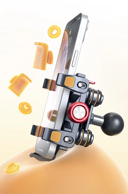 New Universal Motorcycle Phone Holder High-Quality Alloy Shock Absorption Motos Navigation Mount Motorcycle Accessories