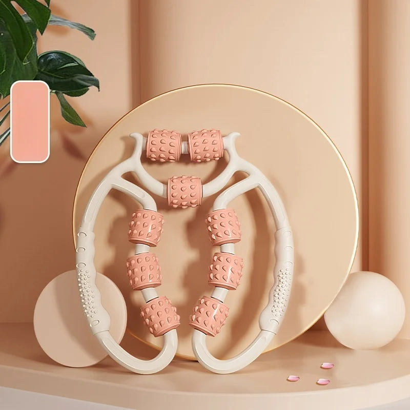 9-Wheel Leg Massager Roller Calf Muscle Relaxation Leg Beauty Device Massage Slimming Leg Ring Leg Clamp Sports Fitness Leg Clamp