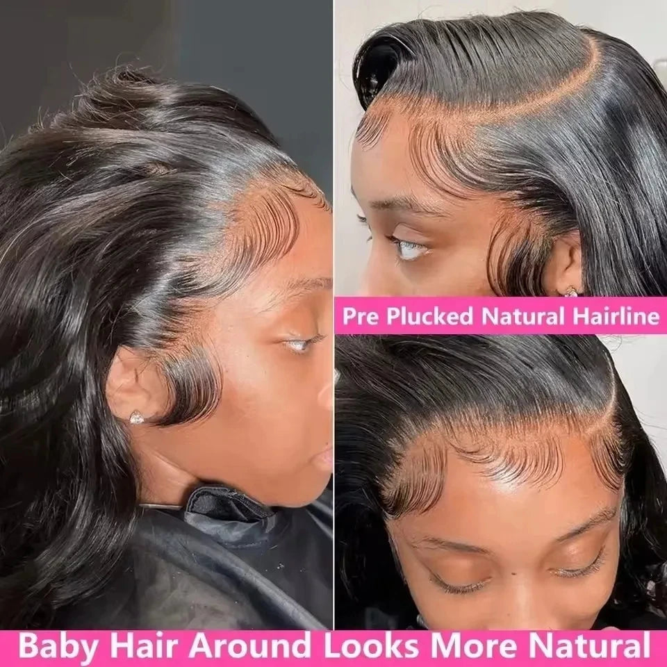 8-40 Inch 200% Density Body Wave Human Hair Lace Frontal Wigs 13x4 13×6 Lace Front Wigs Pre Plucked Glueless Lace Frontal Wigs