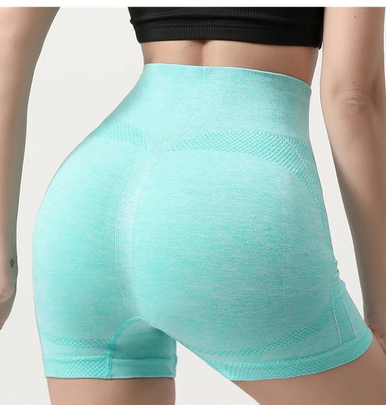 Seamless Shorts High Waisted Elastic Peach Hip Sports Yoga Pants Tight Fitting Quick Drying Fitness Pants for Women Sweatpants