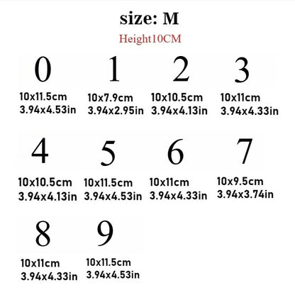 1PC Red Laser Motorcycle Stickers Arabic Numeral Waterproof for Motorbike Helmet Fuel Tank Mudguard Scooter Bodies Vinyl Decals