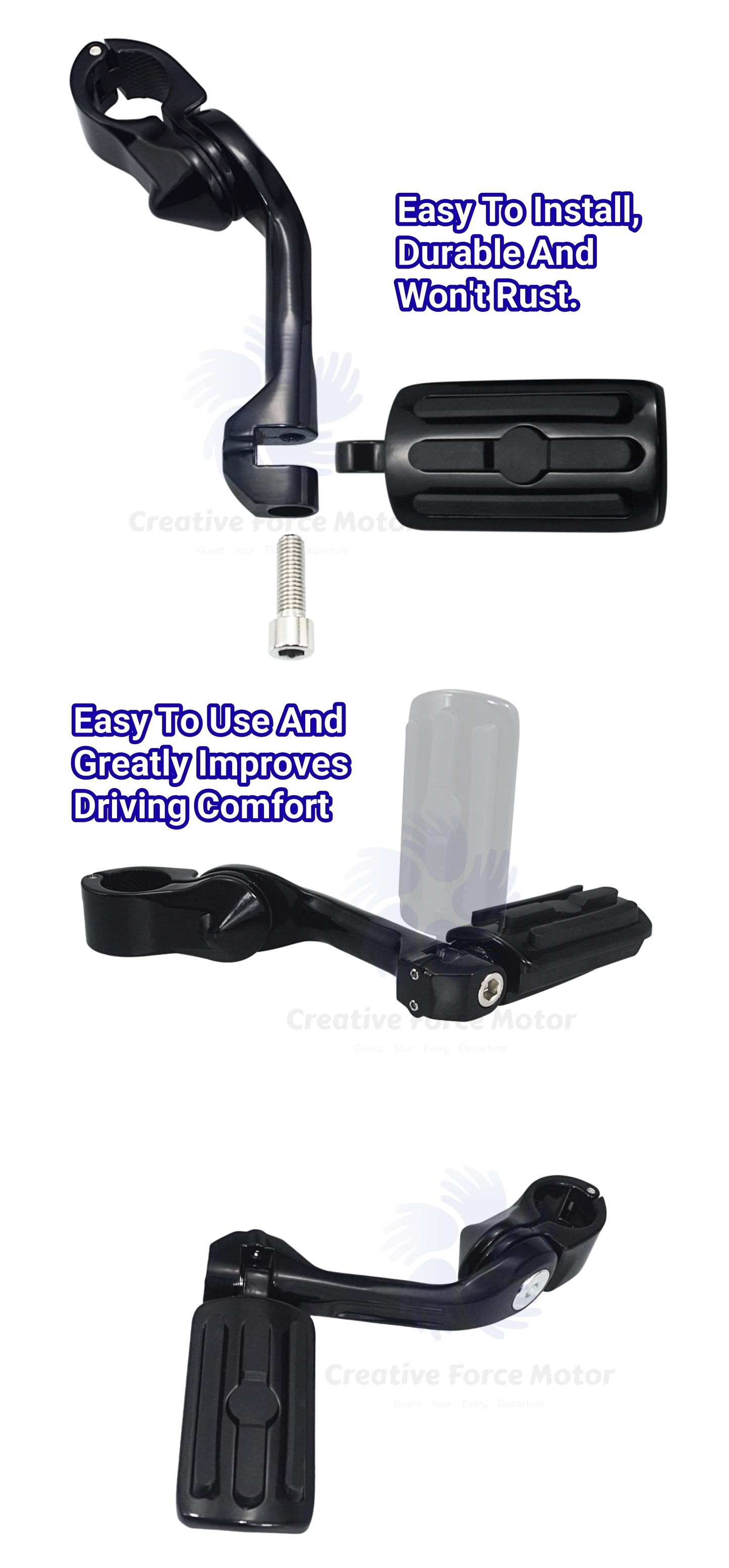 Motorcycle 1 1/4" Highway Footrest Engine Guard Mount Footpegs For Harley Road King Sportster 1200 Iron 883 Electra Street Glide