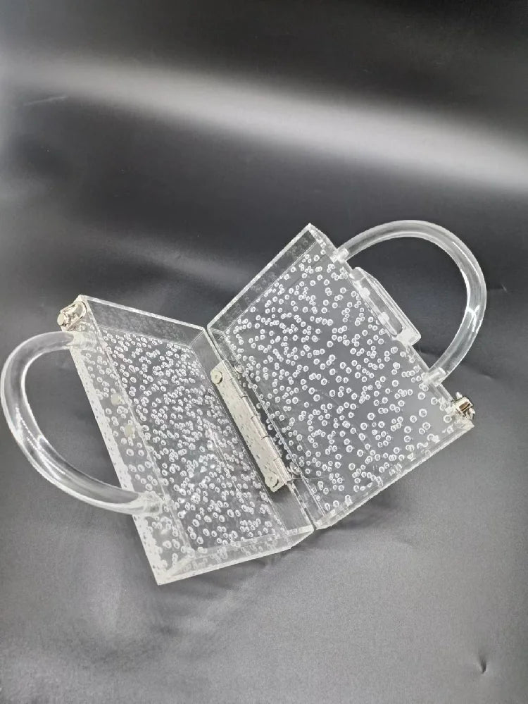 Acrylic Bubble Transparent Bag New Trendy Evening Clutch Handbag Designer Luxury Brand Bags Square Women's Shoulder Tote Wallet