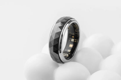 2024 COLMI R11 Smart Ring, Fidget Spinner Anxiety Relieve Ring with Charging Case for Men, Health Sleep Monitor, 5ATM Waterproof