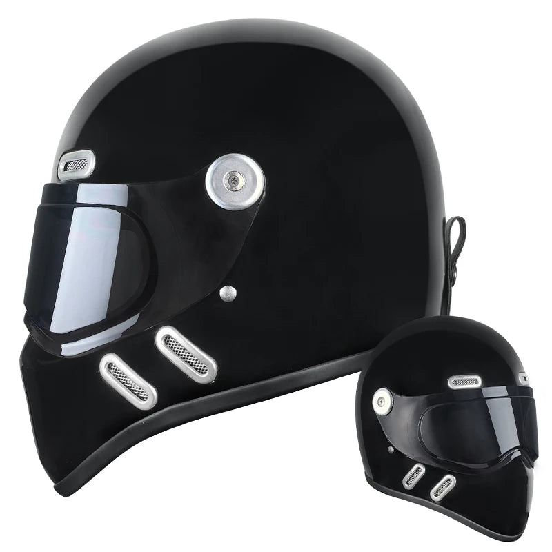 Carbon Fibre Motorcycle Helmet Full Face Retro Motorbike Helmet Men Women Cascos Para Moto Capacete Casco Moto For Harley DOT