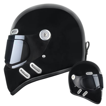 Carbon Fibre Motorcycle Helmet Full Face Retro Motorbike Helmet Men Women Cascos Para Moto Capacete Casco Moto For Harley DOT