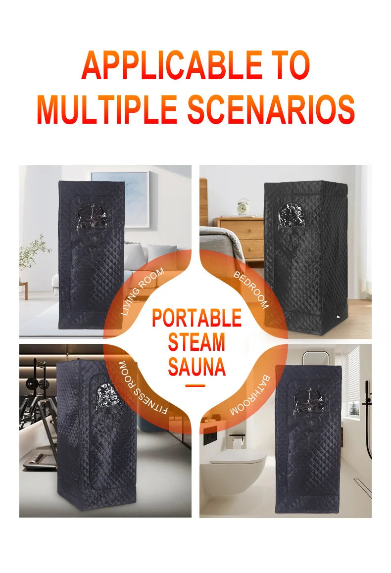 Sweat Steam Box, Home Full Body Sauna Box, Folding Portable Sweat Steam Room