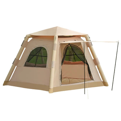 Automatic Inflatable Camping Tent 3-5 Person Waterproof UV Protection With Electric Pump Portable Outdoor Family Hiking Beach Te