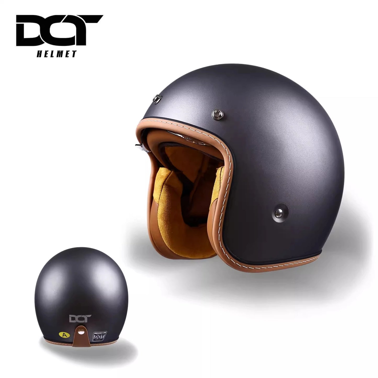 China 3C certification retro motorcycle helmet lightweight ventilation 3/4 cruise helmet unisex riding helmet.
