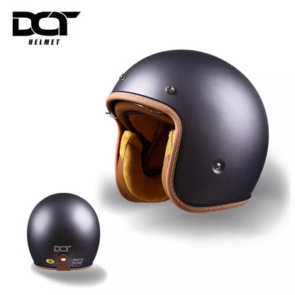 China 3C certification retro motorcycle helmet lightweight ventilation 3/4 cruise helmet unisex riding helmet.