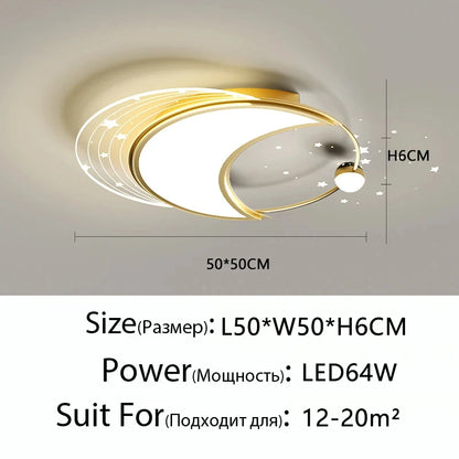 Modern Simple LED Ceiling Lamp Home Decor Bedroom Study Fixture Creative Dining Living Room Lights Children's Room Chandelier