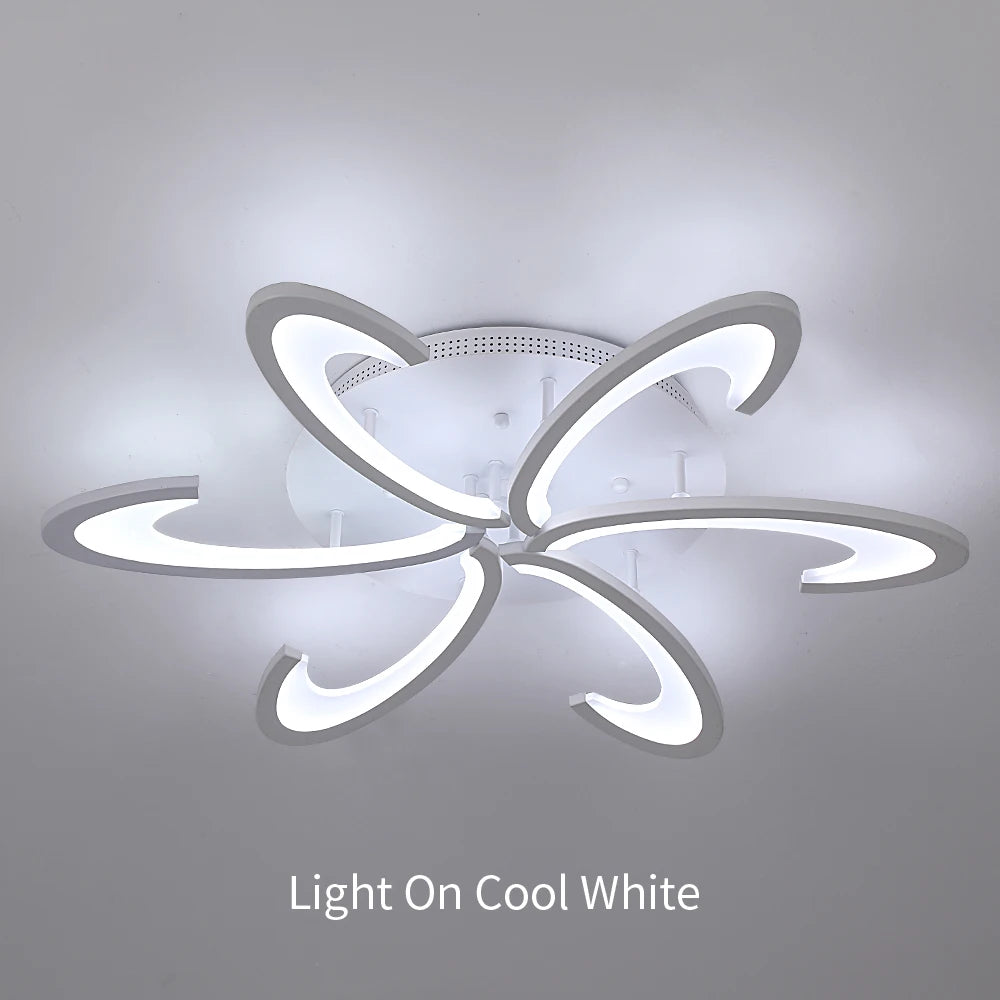 Modern Ceiling Lamp Indoor Acrylic Lustre For Bedroom Living Dining Room Kitchen Led Chandelier RC Dimmable Pendant Light Decor