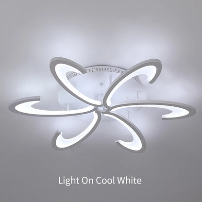 Modern Ceiling Lamp Indoor Acrylic Lustre For Bedroom Living Dining Room Kitchen Led Chandelier RC Dimmable Pendant Light Decor