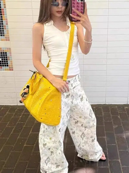 Tote Bag Women Crocodile Grain 2025 Fashion Vintage Diamond PU High-Capacity Shoulder Bag Handbag Euro-America Style