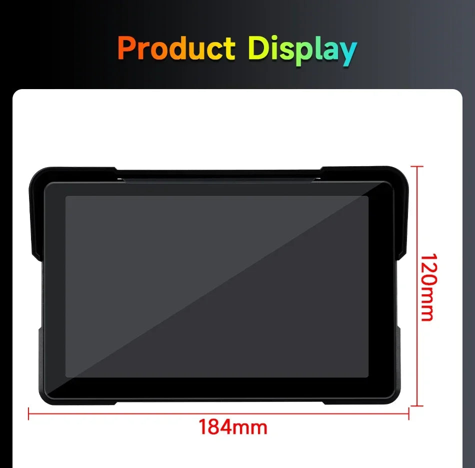 Jansite 7 inch 2K Motorcycle Upgrade Module DVR Navigation GPS Wireless CarPlay Waterproof IPX7 TPMS Portable Smart Display Cam