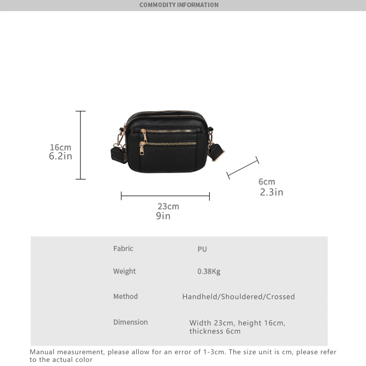 casual Shoulder Bags Women Zipper Stylish PU Texture black white brown Crossbody Bag for women 2025