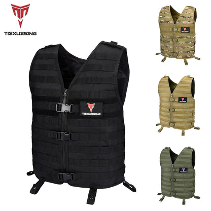 Military Tactical Molle Vest Airsoft Lightweight Gear Load Carrier Vest Camouflage CS Wargame Hunting Adjustable Waistcoat