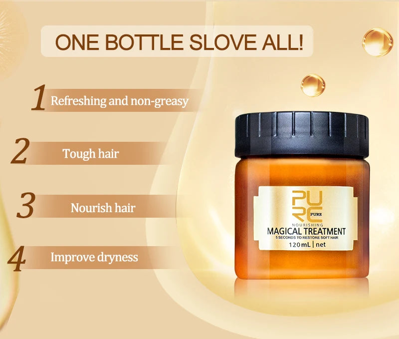 PURC Argan Oil Hair Mask Repair Damaged Frizz Masks Nourishing Smoothing Magic Hair Treatment Conditioner Hair Care