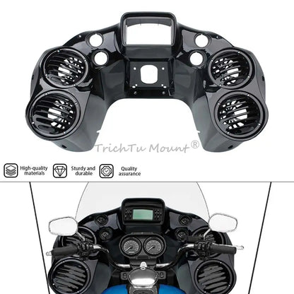 For Harley Touring Road Glide FLTR/I 1998-2009 FLTRX 2010-2013 Black Inner Fairing Cover with 4 6.5" Speaker Pods Motorcycle