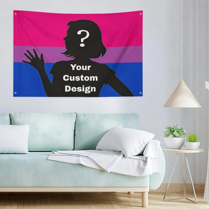 Custom Personalized Rainbow Lgbt Pride Flag, Design Your Photo for Christmas Decor Party University Dorm Bedrooms 3x5 with 4G