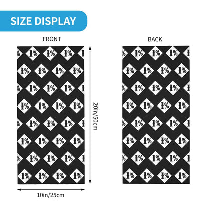 Custom 1 Percenter Essential Sons Bandana Neck Gaiter for Ski Camping Men Women Wrap Scarf TV Show Anarchy Headband Warmer
