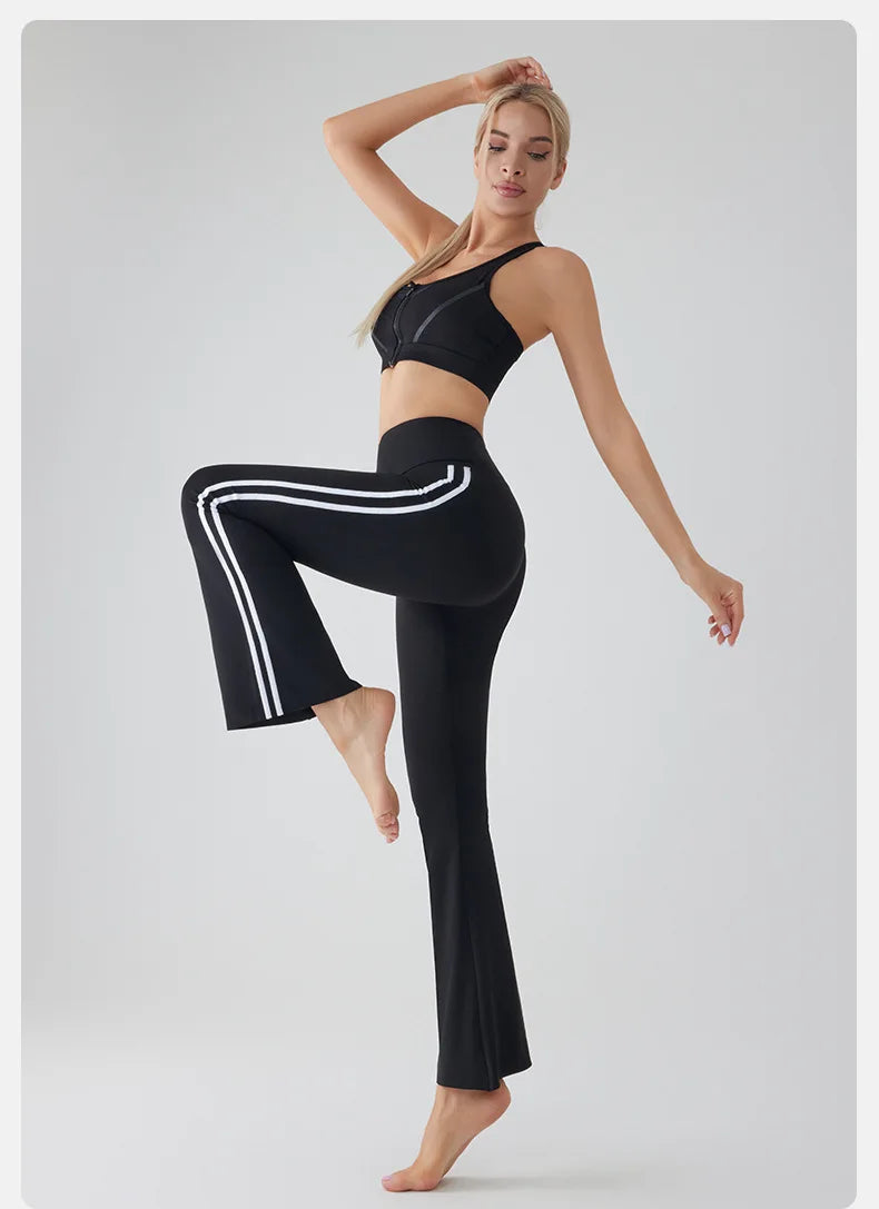 Flares Yoga Pants for Women High Waist Bootcut Workout Leggings Tummy Control Fitness Gym Leggings