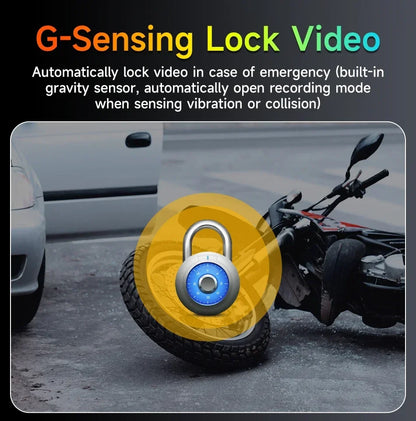 Jansite 7 inch 2K Motorcycle Upgrade Module DVR Navigation GPS Wireless CarPlay Waterproof IPX7 TPMS Portable Smart Display Cam