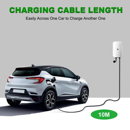 ADPOW Type1 7KW EVSE Wallbox Plug and Play EV Charger 32A Max SAE J1772 Plug Electric Vehicle Charging Station 10m Cable