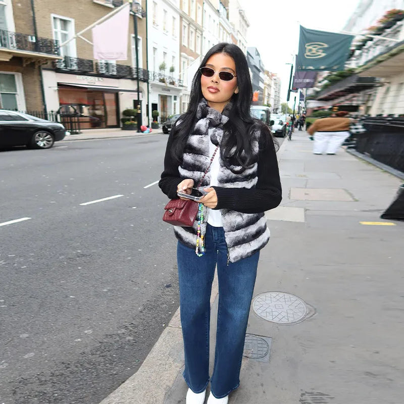 Street Women's Jacket Stand Collar Full Sleeve Faux Fur Solid Zipper Female Jackets 2025 Autumn Fashion Chic Cozy Lady Outwears