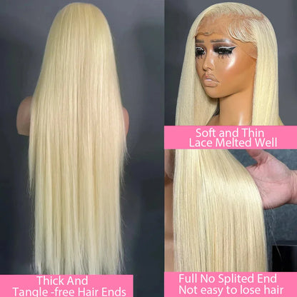 250 Density Human Hair Wigs Blonde 613 Lace Front Wigs 13x6 Straight Human Hair 13x4 Lace Frontal Wig Brazilian Hair Wigs for Women