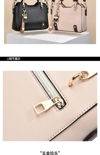 New with Printed Letters Women Square Handbag Messenger Bags with Pendant Office Ladies Bags Female Crossbody Shoulder Bags