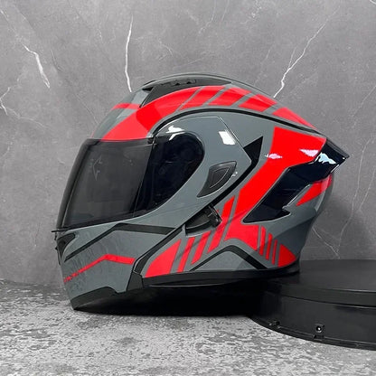 Full Face Motorcycle Helmet for Men and Women - Dual Lens Anti-Fog All Season Riding