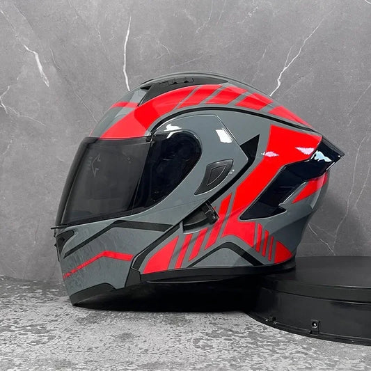 Full Face Motorcycle Helmet for Men and Women - Dual Lens Anti-Fog All Season Riding