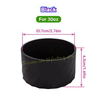 SW 40oz/30oz Silicone Cup Bottom Cover for Stanley Adventure Quencher Tumbler for IceFlow Flip Straw Water Bottle Sleeve 7.5/7CM