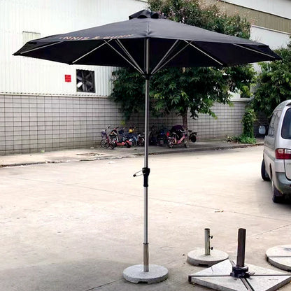 Pink Yellow Blue Striped Parasols Umbrellas Outdoor Luxury Aluminium Market Style Beach Umbrella with Fringe Outdoor for Shop