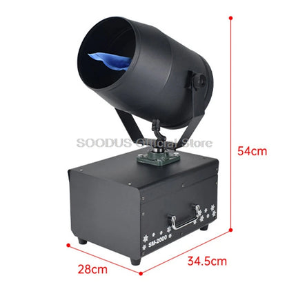 High Power Shaking Snow Machine Out Door Artificial Fake Snow Making Machine Snowflake Maker Moving Head For Party Event Stage