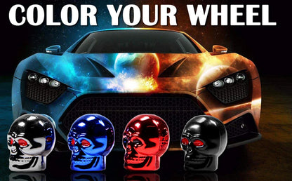 4Pcs Skull Valve Stem Caps Funny Air Caps Cover, Universal Truck Motorcycle Bike Car Tires Valve Stem Caps
