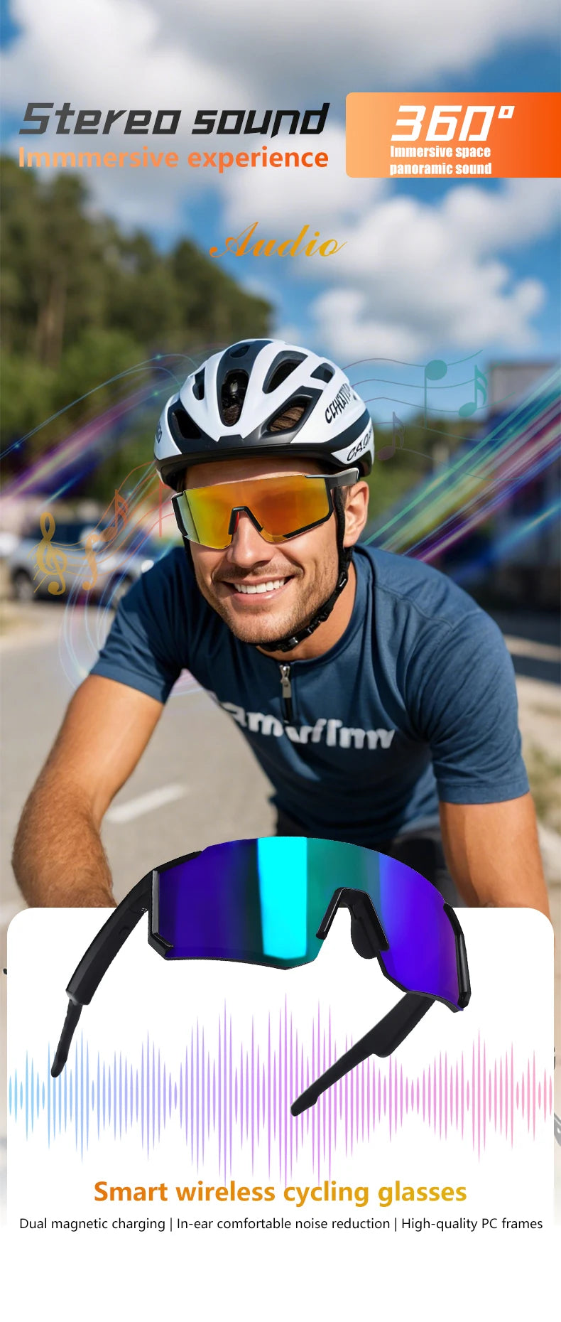 QY-Pro1 Bluetooth Smart Glasses AI Intelligent Translation Sunglasses Voice Remote Control Music Eyewear Waterproof Eyeglasses