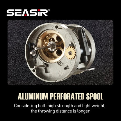 SEASIR JH All METAL Drum Baitcasting Reel CNC Machining Technology 9+1BB Max Drag 7kg Saltwater Fishing Reels