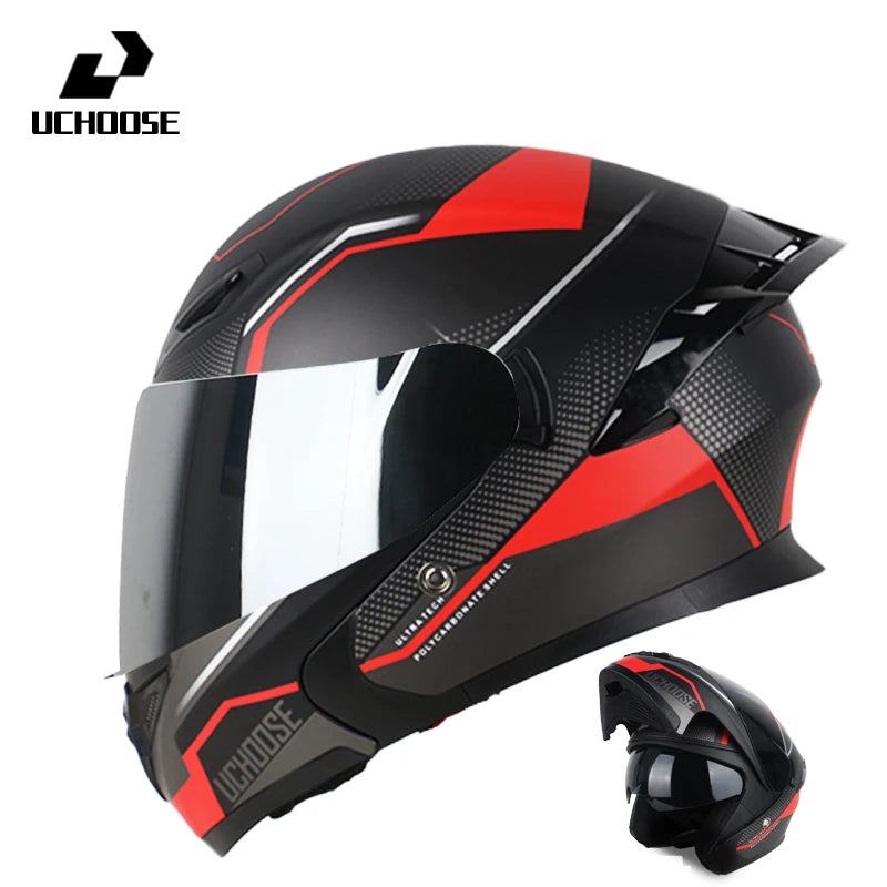 High Quality DOT Motorcycle Helmet Four Seasons Motocross Racing Modular Flip Up Casco Moto Men Women Off Road Helmet Unmasked