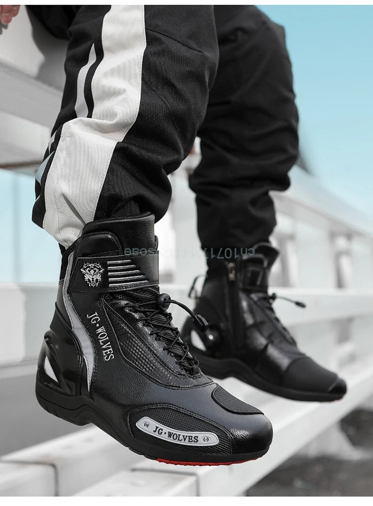 Boots For Motorcyclist Man Women Waterproof Enduro Motorcycle Boots Motorcycle Shoes Moto Hombre Anti-Fall Riding Short Boots