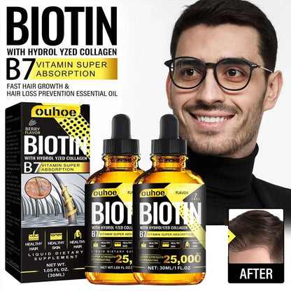 OUHOE Collagen B7 Vitamin Hair Essential Oil Moisturizes and Softens Hair, Hair Care Essential Oil Prevents Improves Hair Loss