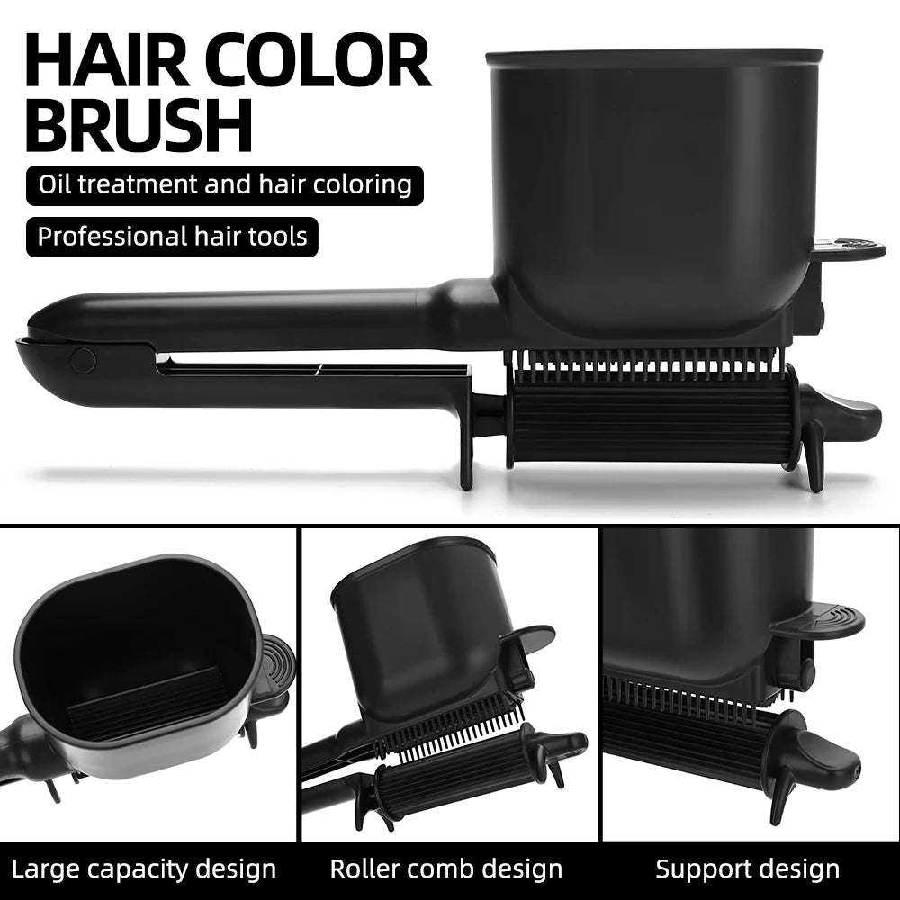 Professional Hair Dye Brush Comb Dyeing Bowl Brush 2-in-1 Large Capacity Multifunctional Barber Dye Hair Supply Styling Tools