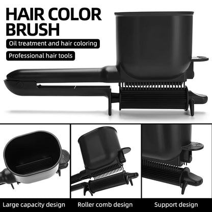 Professional Hair Dye Brush Comb Dyeing Bowl Brush 2-in-1 Large Capacity Multifunctional Barber Dye Hair Supply Styling Tools