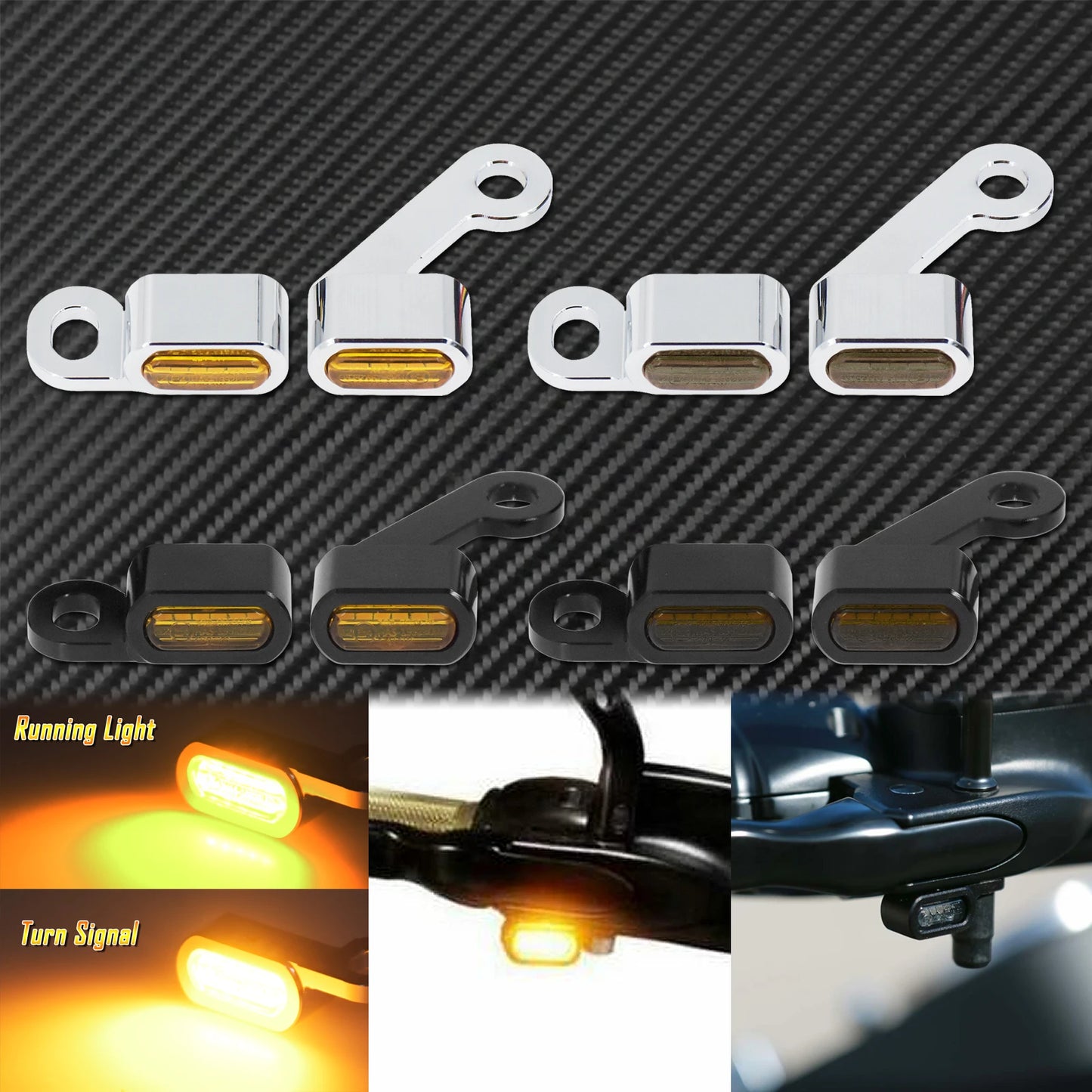 Motorcycle LED E Mark Turn Signal Light Indicator Mini Running Lamp For Harley Softail Touring Sportster XL 883 1200 FLHX Fatboy