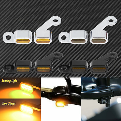 Motorcycle LED E Mark Turn Signal Light Indicator Mini Running Lamp For Harley Softail Touring Sportster XL 883 1200 FLHX Fatboy