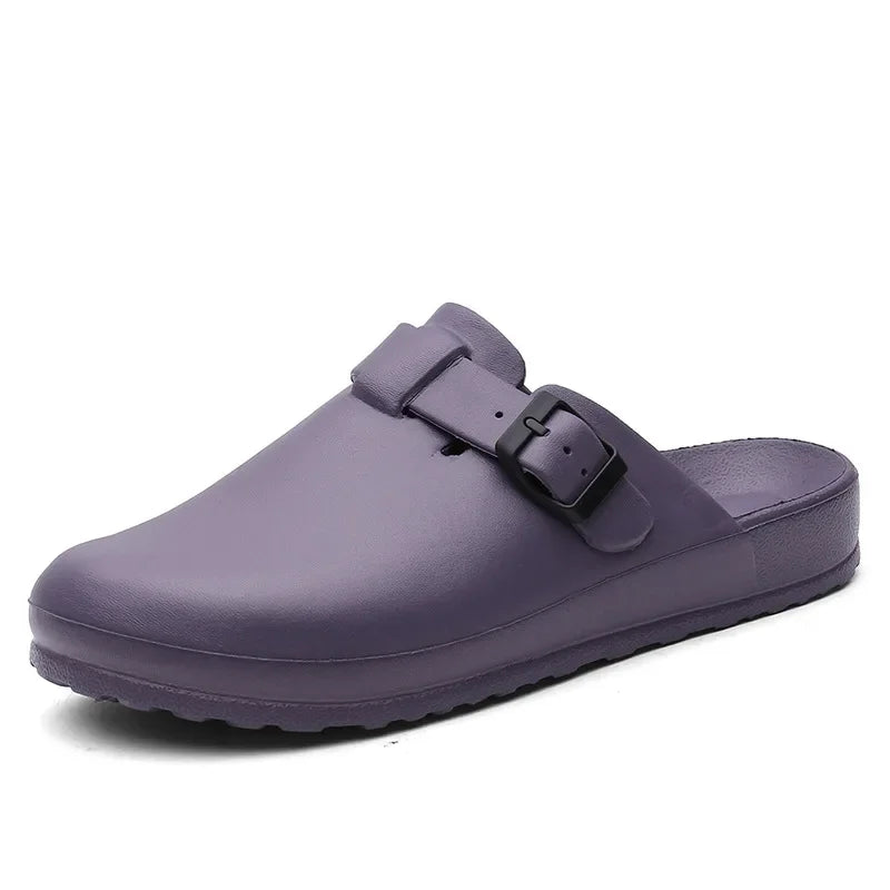 SmilePoP New Women Garden Slippers Kitchen Nonslip Men Slippers Outdoor Waterproof Women Sandals Easy Clean Light Home Shoes