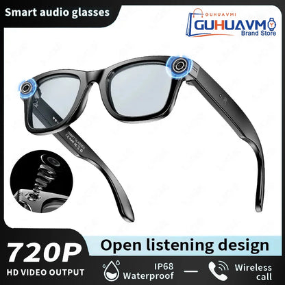 800K HD Camera Smart Sunglasses Video Recording Translator Music Playback Eyeglasses Wireless Bluetooth Call Smart Glasses 2025